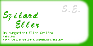 szilard eller business card